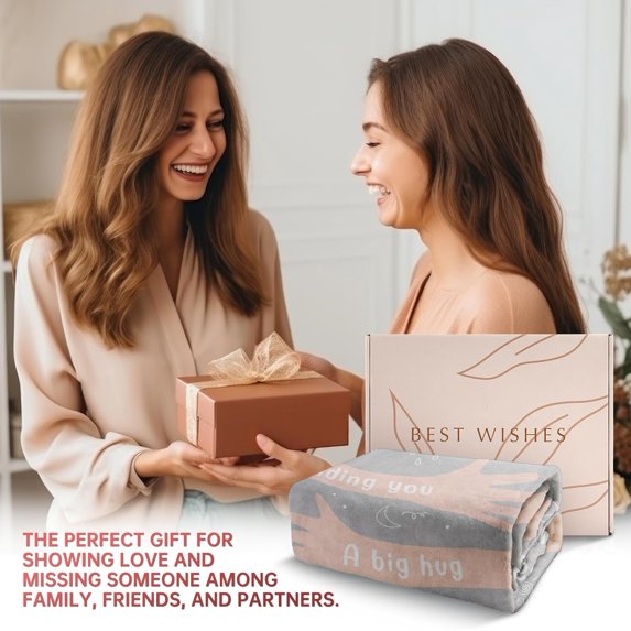 Get Well Gifts for Women Men, Hug/Healing Blanket, Thinking of You/Cancer Care/Sympathy/After Surgery Gifts for Friends, Sister, Coworkers, Soft Throw Blankets 50'''' x 60''''