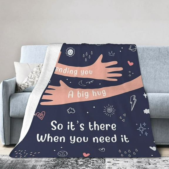 Get Well Gifts for Women Men, Hug/Healing Blanket, Thinking of You/Cancer Care/Sympathy/After Surgery Gifts for Friends, Sister, Coworkers, Soft Throw Blankets 50x40