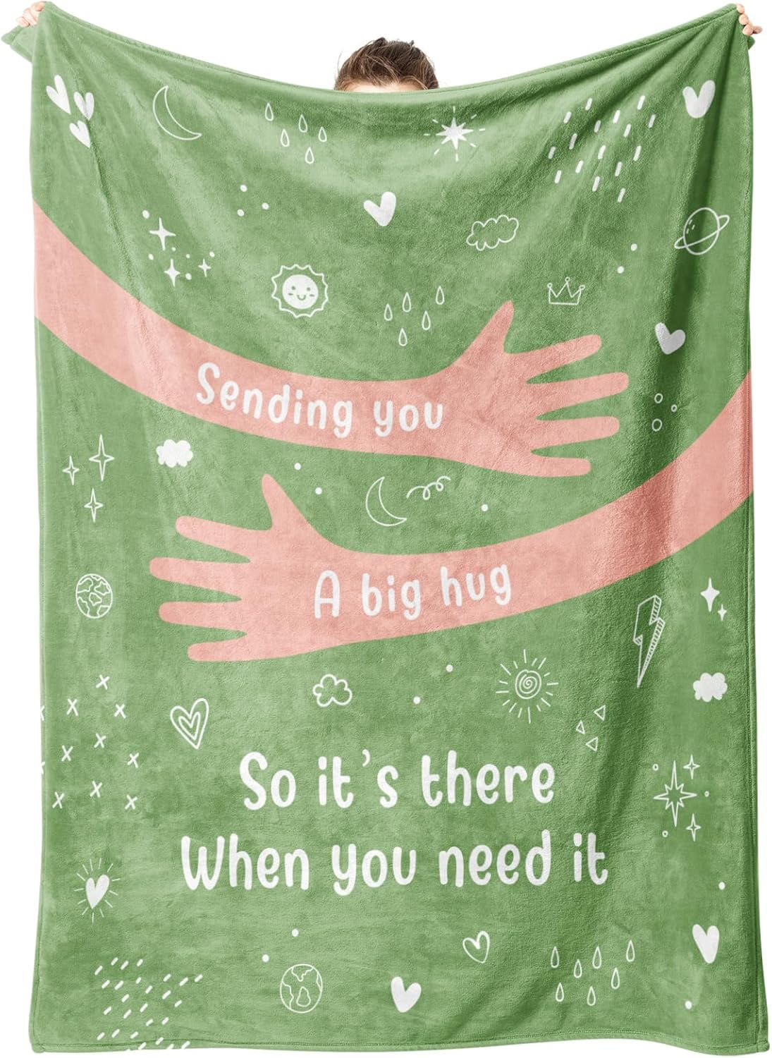 Get Well Gifts for Women Men, Hug/Healing Blanket, Thinking of You/Cancer Care/Sympathy/After Surgery Gifts for Friends, Sister, Coworkers, Soft Throw Blankets