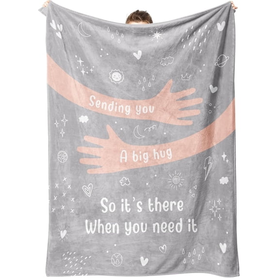 Get Well Gifts for Women Men, Hug/Healing Blanket, Thinking of You/Cancer Care/Sympathy/After Surgery Gifts for Friends, Sister, Coworkers, Soft Throw Blankets