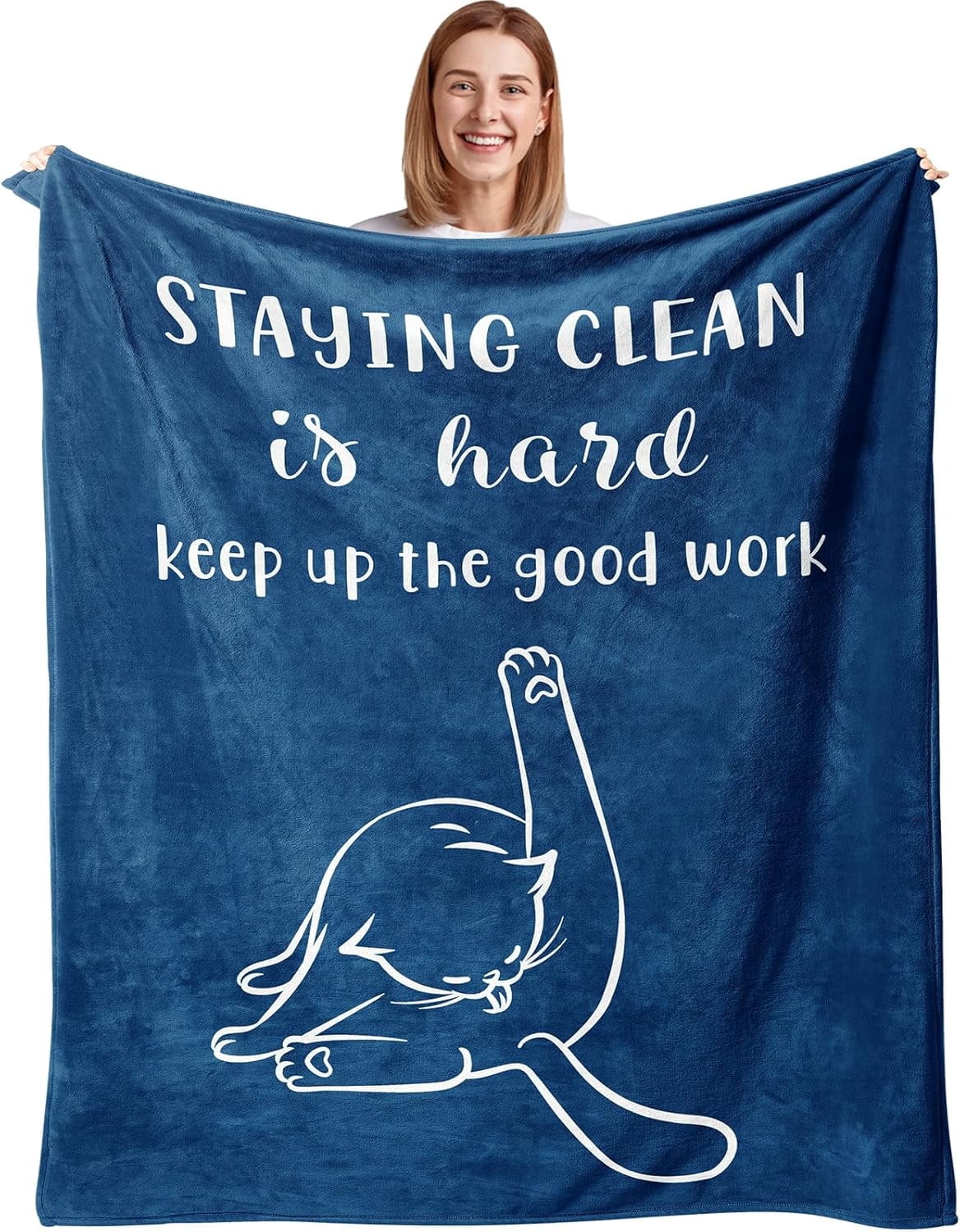 Get Well Gifts for Women/Men After Surgery, Sympathy Gift, Get Well Soon Blanket, Feel Better/Surgery Recovery Gifts for Women, After Surgery Gifts, at Least You Dont Have To Wear A Cone Throw