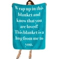 thumbnail image 1 of Get Well Gifts for Women - After Surgery Blanket with Inspirational Words Sympathy Gift for Elderly Adults Hug Soft Fleece Healing Blanket Blue 50x60 Inch, 1 of 5