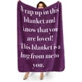 thumbnail image 1 of Get Well Gifts for Women - After Surgery Blanket with Inspirational Words Sympathy Gift for Elderly Adults Hug Soft Fleece Healing Blanket Blue 50x60 Inch, 1 of 5