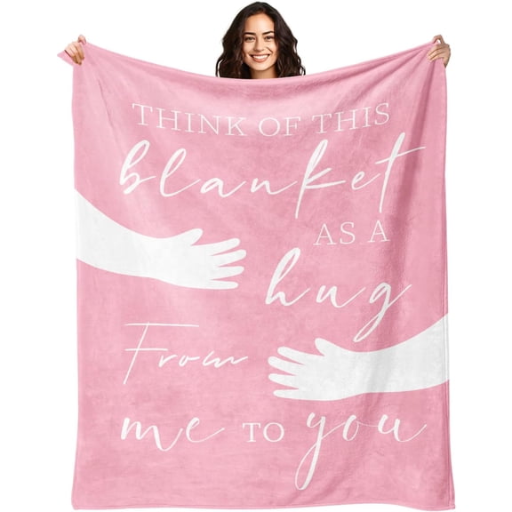 Get Well Gifts for Women - Thinking of You Gift for Woman - Get Well Soon Presents for Women After Surgery - Breast Cancer Care Inspirational Healing Blanket for Woman - Hug Blanket