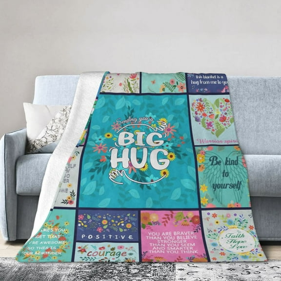 Get Well Gifts for Women, Inspirational Gifts Blanket, Healing Blanket for Women, Feel Better After Surgery Gifts, Soft Warm Hug Blanket Throw 80x60