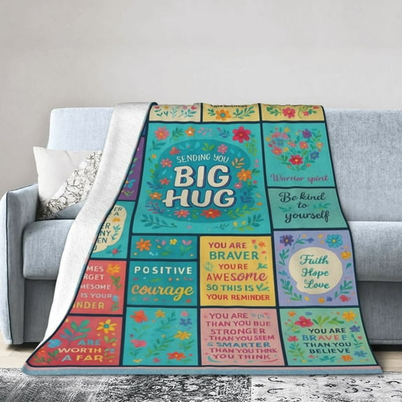 Get Well Gifts for Women, Inspirational Healing Blanket, Feel Better After Surgery Gifts, Soft Warm Hug Blanket Throw 50x40