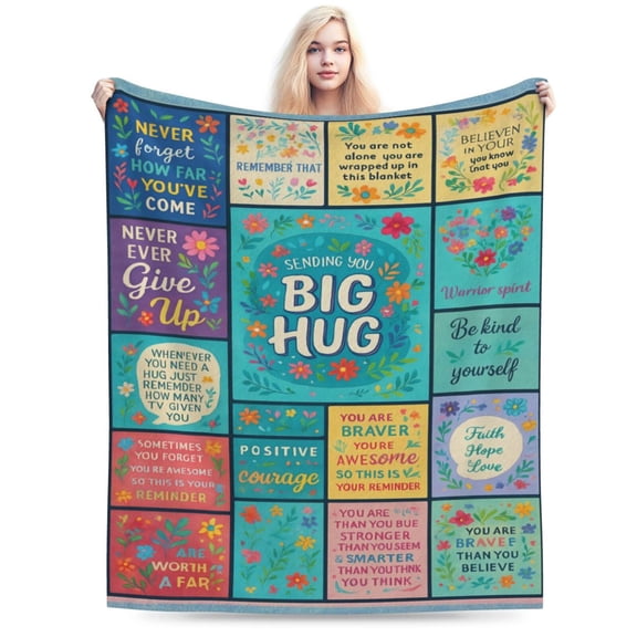 Get Well Gifts for Women, Inspirational Healing Blanket, Feel Better After Surgery Gifts, Soft Warm Hug Blanket Throw 80x60