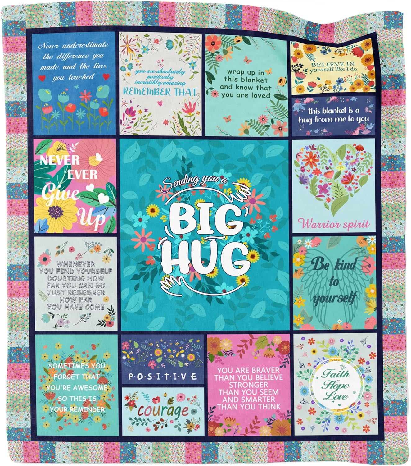 Get Well Gifts for Women, Inspirational Healing Blanket, Feel Better After Surgery Gifts, Soft Warm Hug Blanket Throw