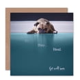 thumbnail image 1 of Get Well Sit Stay Heal Cute Dog Greetings Card Plus Envelope Blank inside, 1 of 3