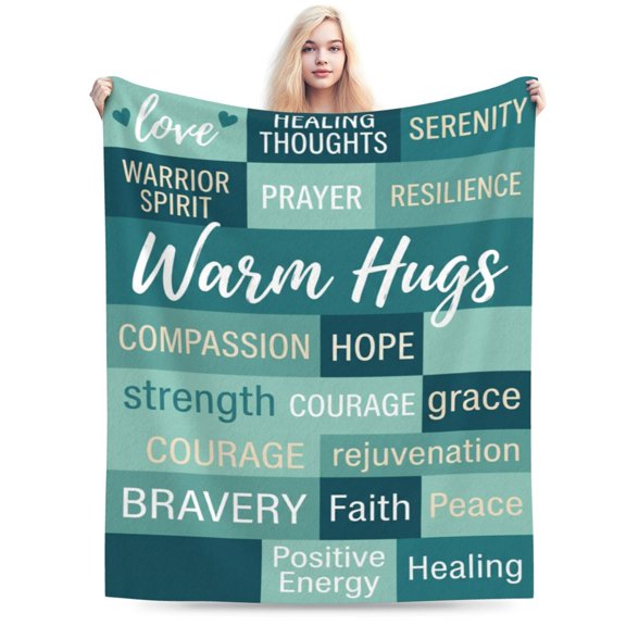 Get Well Soon Blanket, Get Well Gift Throw Blanket, Inspirational Sympathy Blanket, Thinking of You Comfort Gift, Soft Cozy Throw Blanket 50x40