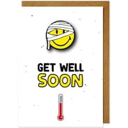 Get Well Soon Card   Cheerful Bandaged Smile Design   Blank Inside with Envelope   Perfect for Friends, Family, or Colleagues Recovering from Illness or Surgery