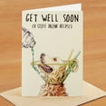 thumbnail image 1 of Get Well Soon Card for Dog Lovers – Humorous “A Stiff Drink Helps!” Design – Blank Inside, Envelope Included – Perfect Gift for Friends and Family Recovery, 1 of 2