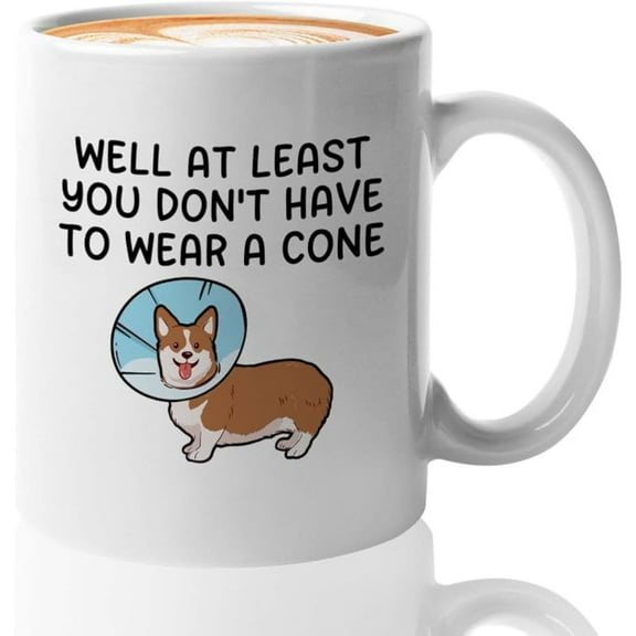 Get Well Soon Coffee Mug 11oz White - At Least Corgi - Gifts For Feel Better Survivor Fighter Cancer Recovery Condolence Cute Dog Cat For Woman Man Bestfriend Sister Brother