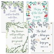 Get Well Soon Faith Cards With Scripture- Set of 8 (2 each of 4 Designs), Religious Get Well Cards Assortment by Current