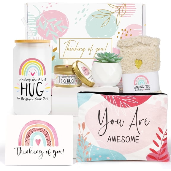 Get Well Soon Gift Baskets for Women, Feel Better Gifts for Women, Get Well Gifts for Woman After Surgery, Sending Hug, Thinking of You, Encouragement Cheer up Gift for Her, Sick Friend