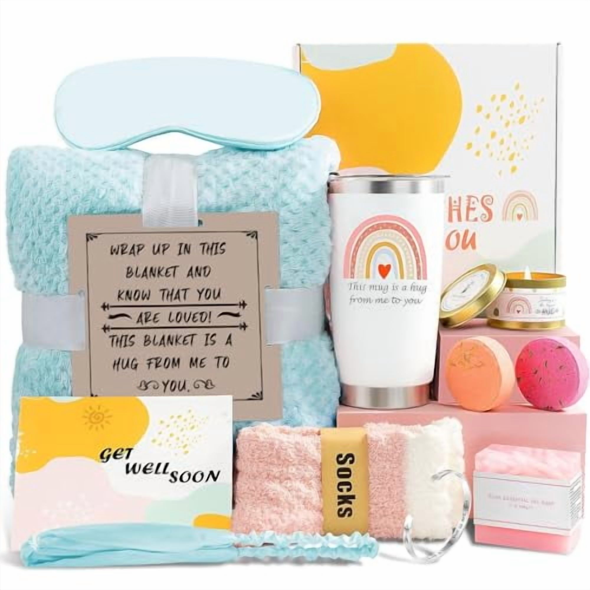 Get Well Soon Gifts for Women, 12 Pcs Care Package Get Well Gift Basket ...