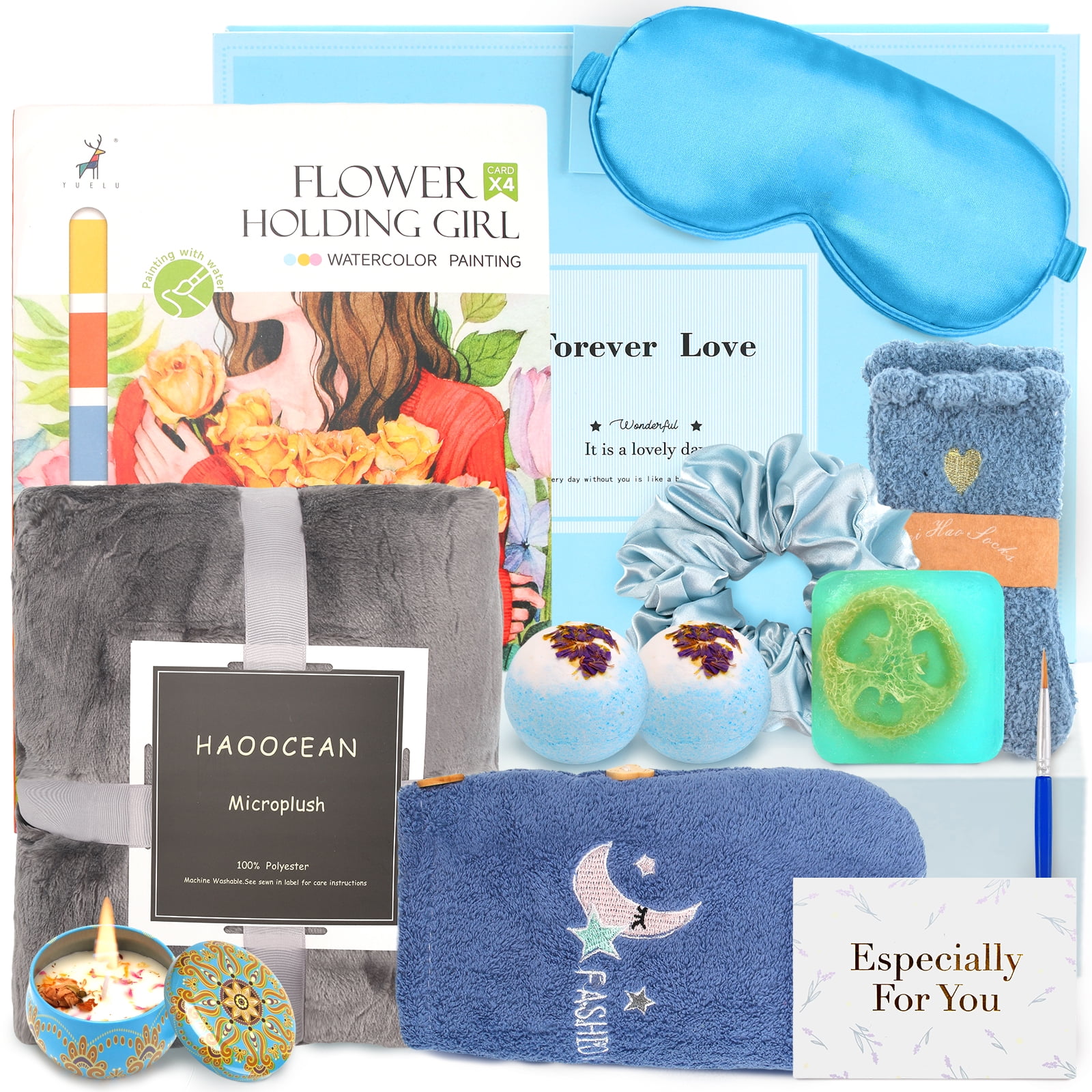 Get Well Soon Gifts for Women Care Package for Women Get Well Gift Basket  Blue