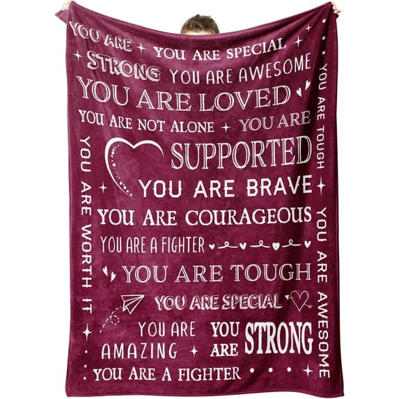 Get Well Soon Gifts for Women - Inspirational Gifts Blanket, Thinking of You Gifts for Friend Sister Coworker, Feel Better After Surgery Gifts for Sick Women, Sympathy Gifts for Her Him