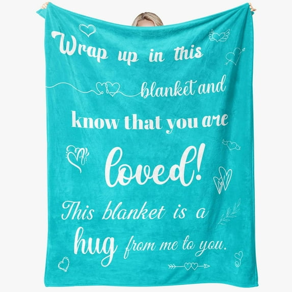 Get Well Soon Gifts for Women Men, After Surgery Blanket with Inspirational Words Sympathy Gift for Elderly Adults Hug Soft Fleece Healing Blanket, Friendship Gifts - 50x60