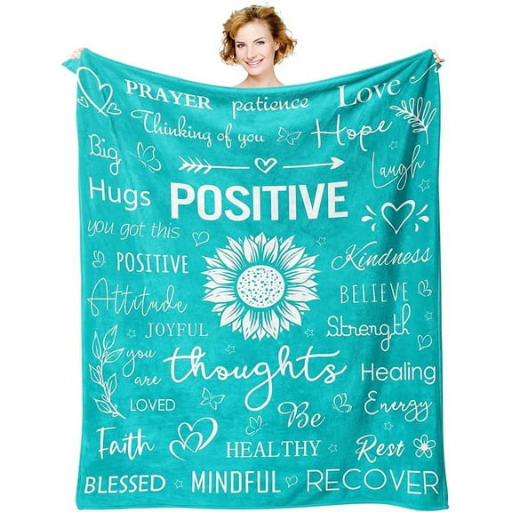 Get Well Soon Gifts for Women/Men Throw Blanket, Inspirational/Relaxation Gifts for Women Blanket, Sympathy Gifts, Sunflower/Feel Better/Surgery Recovery Gifts for Women, Cancer Patients Must Have