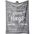 thumbnail image 1 of Get Well Soon Gifts for Women, Warm Hug Blanket with Inspirational Words, Thinking of You Gifts, Cancer Care Gifts for Women, Comfort Soft Healing Blanket 60"x50", Purple, 1 of 5