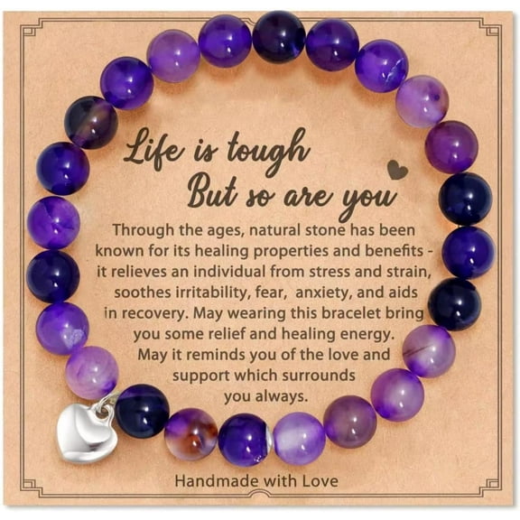 Get Well Soon Gifts for Women,Natural Stone Healing Bracelet, Inspirational Gifts for Women