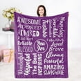 thumbnail image 1 of Get Well Soon Gifts for Women - You are Awesome Blankets, Sympathy Gifts for Women Men Friend Cancer, Purple Throw Blankets(50x60), 1 of 6