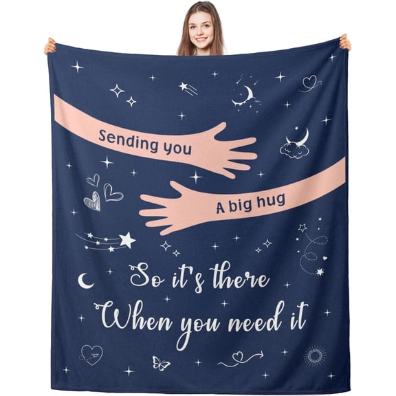 Get Well Soon Hug Blanket, Sympathy Gift, Thinking of You Gifts for Women Throw Blanket 50x60, Christmas Blanket, Get Well Gifts After Surgery, Long Distance Relationship Gift, Feel Better Gifts