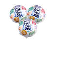 thumbnail image 1 of Get Well Soon Mylar Balloon Set – 3 Pack Colorful Messages Get Well Balloons, 1 of 1