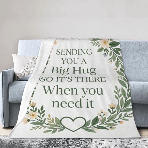 Get Well Throw Blanket Feel Better Healing Blanket Grey Inspirational Gifts for Men and Women 50x40