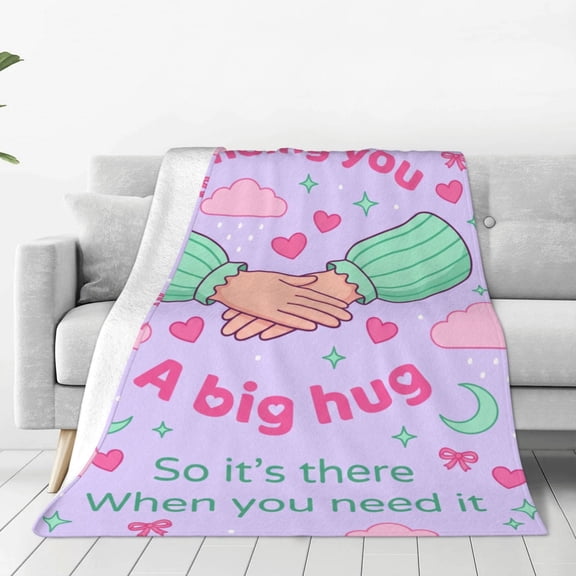 Get Well Throw Blanket Flannel All Season Throw Soft Cozy Warm Home Decor for Couch and Bed 50x40
