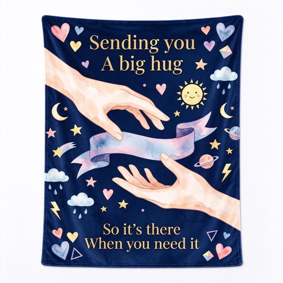 Get Well Throw Blanket Flannel All Season Throw Soft Cozy Warm Home Decor for Couch and Bed 50x40