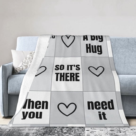 Get Well Throw Blanket Flannel All Season Throw Soft Cozy Warm Home Decor for Couch and Bed 50x40