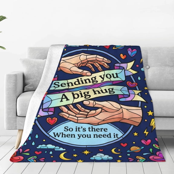 Get Well Throw Blanket Flannel All Season Throw Soft Cozy Warm Home Decor for Couch and Bed 50x40
