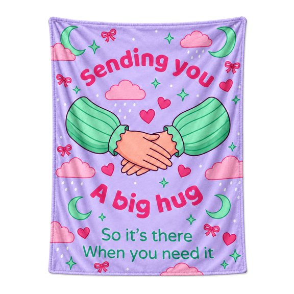 Get Well Throw Blanket Flannel All Season Throw Soft Cozy Warm Home Decor for Couch and Bed 50x40