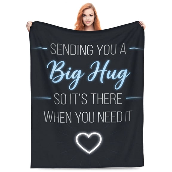 Get Well Throw Blanket Flannel Comfort Hug Blanket Recovery Gifts for Men and Women 50x40