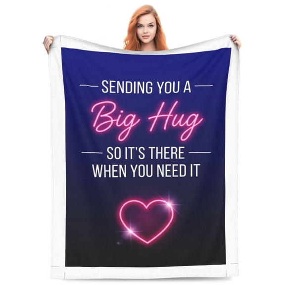 Get Well Throw Blanket Flannel Comfort Lettering Design All Season Throw Soft Cozy Warm Home Decor for Couch and Bed 50x40