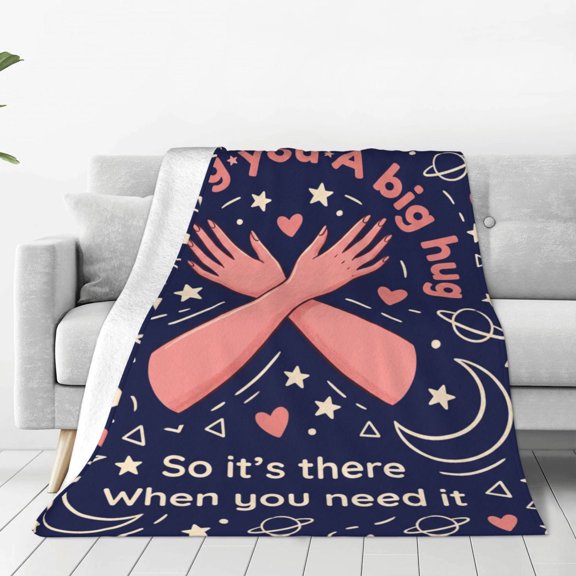 Get Well Throw Blanket, Get Well Gifts for Women Men, Hug Healing Throw Blanket, Thinking of You Sympathy Gift, After Surgery Cancer Care Blanket for Friends Sister Coworker 50x40