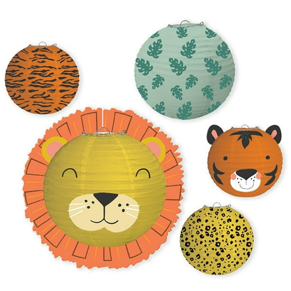Get Wild Jungle Safari Animal Cute Kids Birthday Party Decoration Paper Lanterns