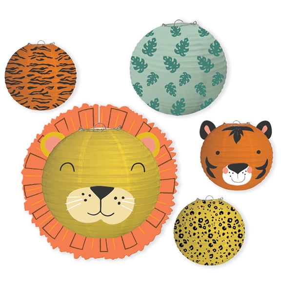 Get Wild Jungle Safari Animal Cute Kids Birthday Party Decoration Paper Lanterns