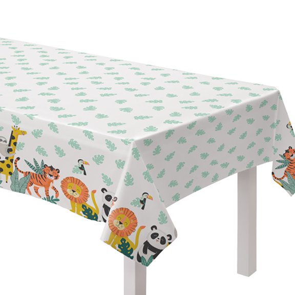 Get Wild Jungle Safari Animal Kids Birthday Party Decoration Plastic Tablecover