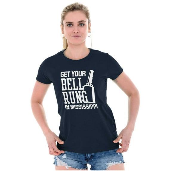 Get Your Bell Rung Mississippi Womens Slim Fit Graphic Tee Brisco Brands S