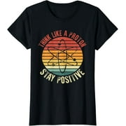 Get Your Geek On with a Vintage Chemistry Tee - Embrace Positivity like a Proton! (Black, Size L)