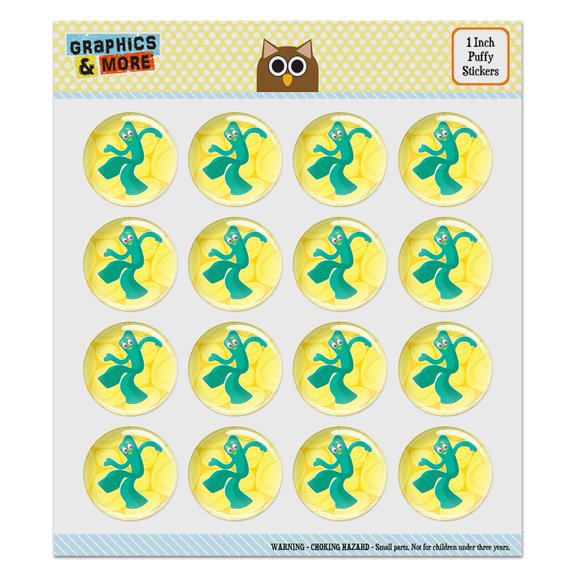 Get Your Gumby On Puffy Bubble Dome Scrapbooking Crafting Sticker Set