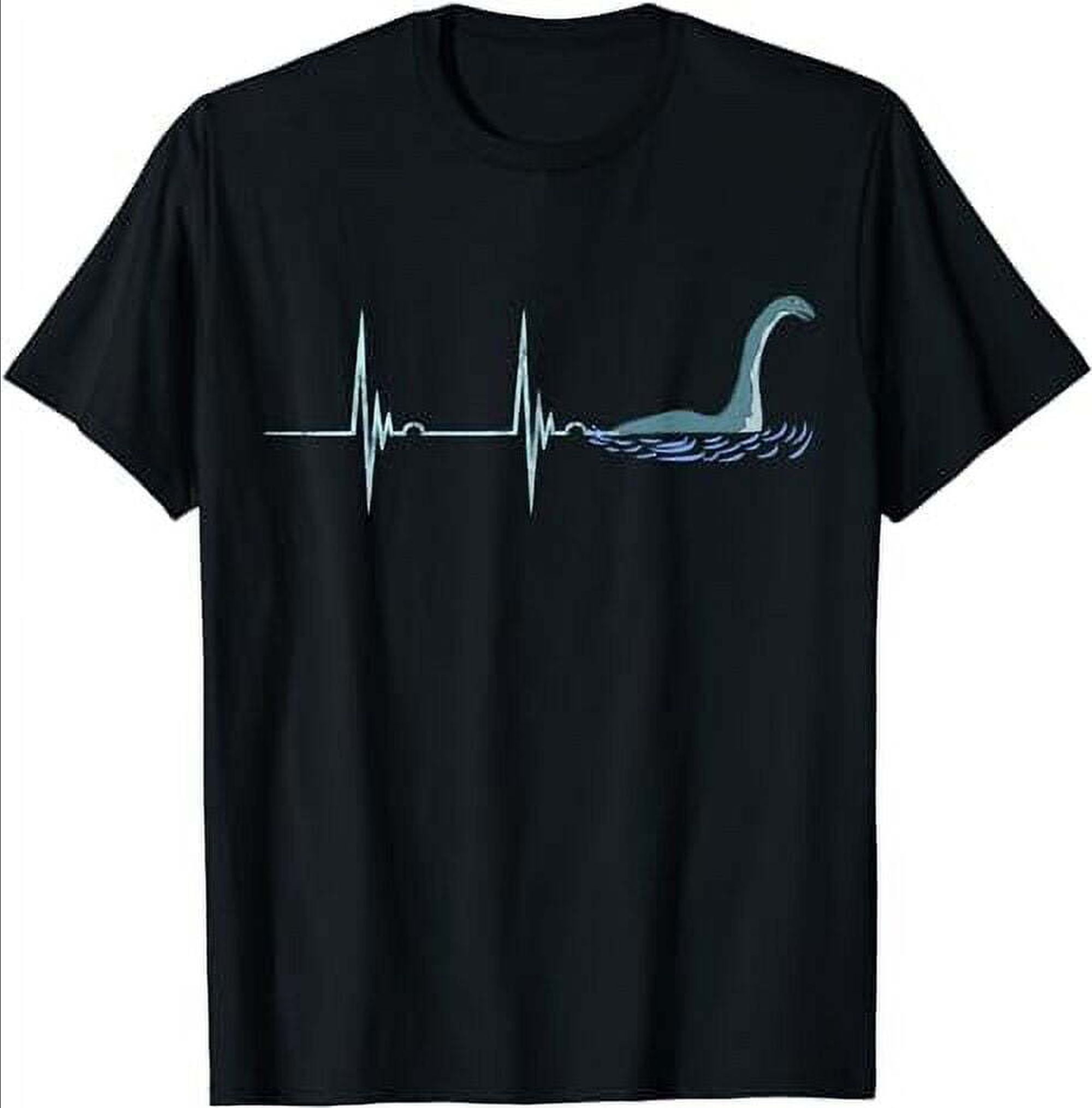 Get Your Heart Racing with the Loch Ness Monster EKG Pulse Line TShirt