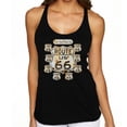 thumbnail image 1 of Get Your Kick On Route 66 Printed Lady Tank Top Color Black Small, 1 of 2