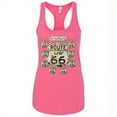 thumbnail image 1 of Get Your Kick On Route 66 Printed Lady Tank Top Color Hot Pink X-Large, 1 of 2