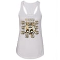 thumbnail image 1 of Get Your Kick On Route 66 Printed Lady Tank Top Color White 2X-Large, 1 of 2