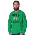 thumbnail image 1 of Get a Grip Golfing Golfer Joke Funny Long Sleeve TShirt Men Women Brisco Brands X, 1 of 6
