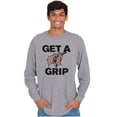 thumbnail image 1 of Get a Grip Golfing Golfer Joke Funny Plus Size Long Sleeve Graphic Tee Shirt Brisco Brands 2X, 1 of 5